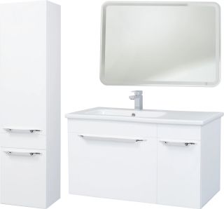 Зеркало с подсветкой Bellezza Альдо 90см белый 00000007001